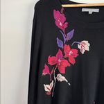 Daniel Rainn  Size XXL Lyna crew neck pullover sweater black with a floral print Photo 3