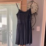 Pins and needles Anthropologie size small black goth lace mini ruffle dress Photo 5