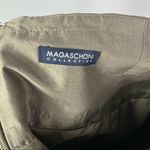 Magaschoni Tan Satin Knee Length Office Pencil Skirt 8 Photo 3