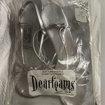 Vintage Slippers Womens Size 8.5 House Shoes Silver Heel Strap Dearfoam Photo 2