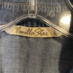 Vanilla Star Jeans Vanilla Star Womens Pearl Snap Western Shirt Large Blue Light Denim Jean Pockets Photo 3