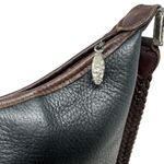 Brighton  Bucket Bag Vintage Large Crossbody Pebbled Leather Black‎ Brown Photo 1