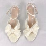 Loeffler Randall Camellia Knot Sandal Ankle-Strap Heeled Pearl Sz 12 New Photo 2
