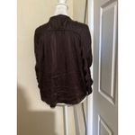 Diane Von Furstenberg  Silk Blend Dolman Sleeve Blouse Brown Size 14 Photo 2