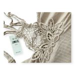 Aerie Womens tan ribbed appliqué longline bralette Photo 5