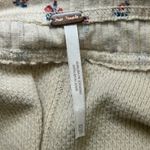 Free People  Womens XS Patchwork‎ Henley Top Floral Trim Thermal Knit Shirt Photo 3