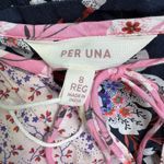 ⭐️MARKS & SPENCER Per Una Pink and Blue Floral Maxi Kaftan Dress Size 4 Photo 8