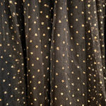Blondie Nites Gold Polka Dot Black Sheer Mesh Plunging Dress Photo 1