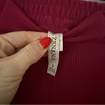 Zenana Outfitters Cabernet Burgundy Ribbed High Neck Half Zip Pullover & Pants 2pc Set S Photo 7