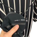 Loft  Long Sleeve Striped Mini Dress Black Cream White S Photo 5