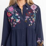 Johnny Was Alesa heavily embroidered Tiered Silk Tunic NWT RARE Photo 4