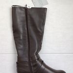 Life Stride Equestrian Tall Brown Subtle Wide Calf Heeled Boots Zip Up 5 Photo 5