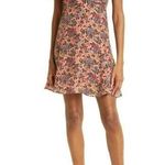 byTimo Floral Ruffle Cold Shoulder Mini Dress Dahlia Floral Womens Small Pink Photo 0