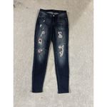 Judy Blue Skinny Fit Bandana Cut Outs Size 3/26 Dark Wash Photo 1