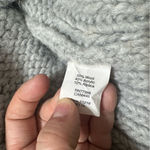 Madewell  Gray Hand knit Cozy Alpaca Wool Chunky Knit Turtleneck Sweater Photo 4