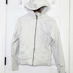 Lululemon  Size 6 Scuba Hoodie Heathered Core Ultra Light Grey Athleisure Workout Photo 0