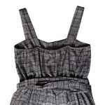 Academia Checkered Sleeveless FrontButton Up Jumpsuit Gray Culotte Fit Women’s S Photo 6