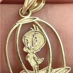 14k Gold Michael Anthony Tweety in a Birdcage Pendant. EUC Photo 0