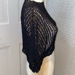 Ralph Lauren handmade crochet black rayon cropped top/shrug. Size OS. NWOT. Photo 1
