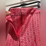 Talbots Heritage Floral Pink & Red Geometric Print Pants Size 12 Photo 3