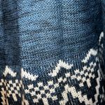 Faded Glory  denim blue colored and white knit cardigan sweater Photo 3