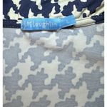 J. McLaughlin  Women's L Navy Cream  3/4 Sleeve Sheath Stretch Jersey Dress Photo 8