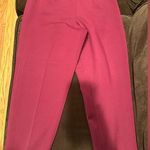 Talbots Burgundy Classic Stretch Side Zip Flat Front Ankle Pants Sz 14P Photo 0