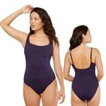 ANDIE NWT Havana Empire Waist One Piece Swimsuit Removable Cups L Navy Blue Photo 4