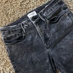 frame denim FRAME Le Crop Mini Boot Jeans in Rockstar Black Womens Size 29 Raw Hem Photo 1