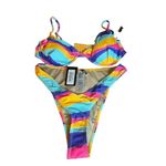 NWT Foreplay 2piece Bikini Set Multi Color Size L Vacation Pool Beach underwire Pink Size L Photo 3