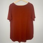 Zenana Outfitters V-neck Short Sleeve T-Shirt Dark Rust (1X) Photo 3