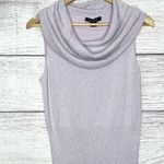 499 South Lavender Purple Shimmer Sleeveless Cowl Neck Blouse Top Size Large Photo 0