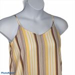 Pink republic  Yellow & Brown Striped Tank Cami Top size Medium Photo 2