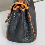 Dooney & Bourke Vintage Essex Top Handle Handbag Satchel Black Leather Purse Photo 4