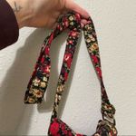 Unbranded Red & Black Floral Hobo Style Bag Handbag Boho Carpet Purse Shoulder Photo 5