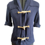 Ralph Lauren Lauren Jeans Company Navy Toggle Button Hoodie Cardigan Pockets XS Photo 0