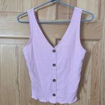 Caution to the Wind Button Up Cropped Tank Top Photo 0
