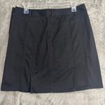 Loft Ann Taylor Stretch Mini Skirt Black Sz 8 Preppy Goth Y2K Steampunk Photo 0