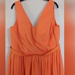 David's Bridal AW Gwyneth Bridesmaid Prom Special Occasion Wedding Guest Dress, 18, Orange Photo 3
