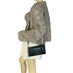 Perlina  BLACK PEBBLED LEATHER SHOULDER/OPTIONAL CLUTCH BAG Photo 8