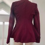 Hybrid & Company Women's Casual Work Office Dressy Double Notch Lapel Sharp Shoulder Pad Single Button Peplum Comfy Blazer Photo 9