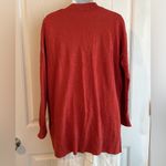 Madewell Burnt Orange Ribbed Hem Knit Sweater Cardigan Sz Medium GUC *one flaw* Photo 3