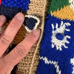 Vintage Bellepointe Patchwork Hearts Knitted Cardigan Size L Tan Size L Photo 4