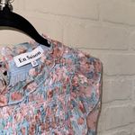 En Saison shirt blouse Adelina Smocked Floral Top small dusty rose pink blue Photo 2