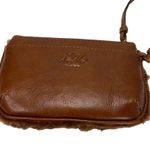 Patricia Nash  Piedmont Sherpa Tan Italian Leather Wristlet Photo 1