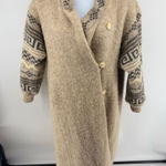 Vintage Hilda Icelandic Wool Knit Coat Sweater Jacket White Gray Iceland Size XS Photo 0