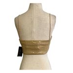 Retrofête Vaani Bra in Nude Large New Womens Squins Crop Tank Top Brown Photo 6