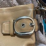 Coach Tan Pebble Leather Buckle Shoulder Bag Photo 3