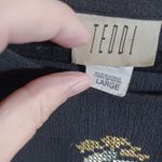 Teddi womens large shift dress with matching open knit sweater floral. See pics Black Photo 1