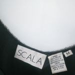 Scala  M Witchy Fairygoth Silver Beaded on Black Evening Top Photo 3